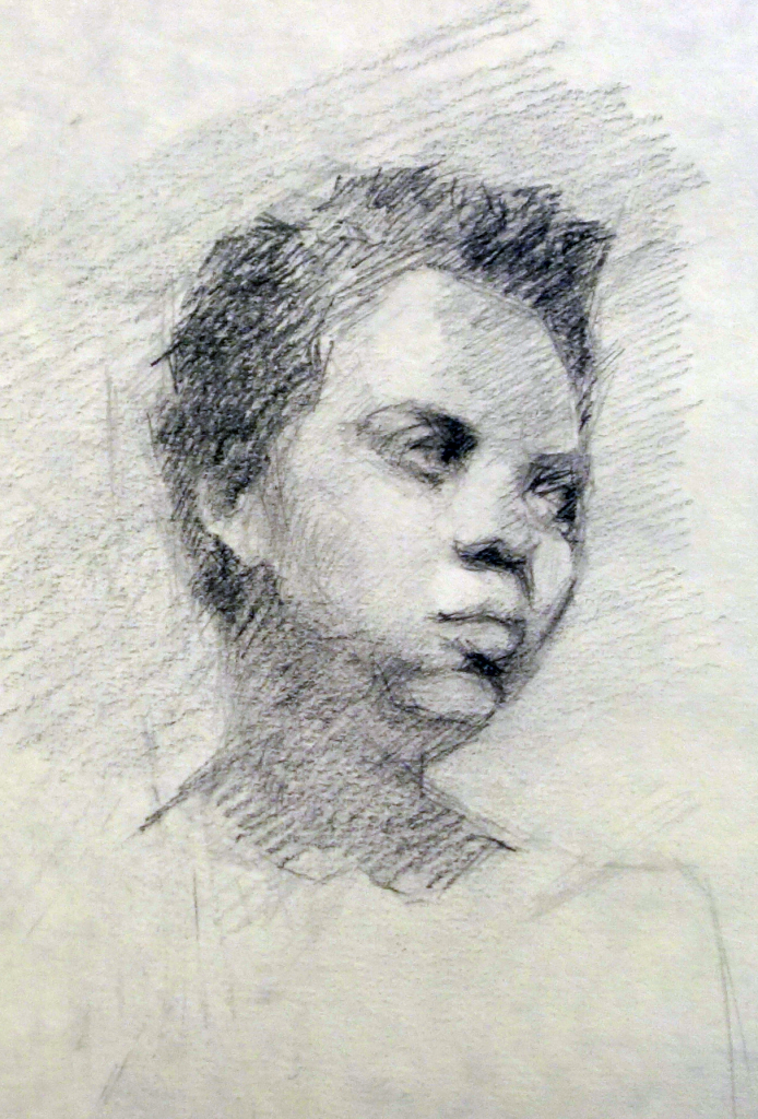 Preparatory Drawing for Portrait John Colasante Art